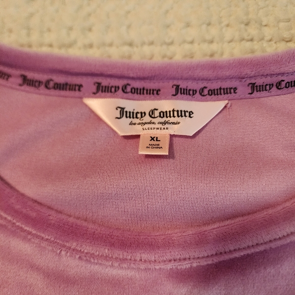 Juicy Couture Women's Lavender Velour Short Set XL 80s 90s Soft Sexy NWT - Picture 7 of 13